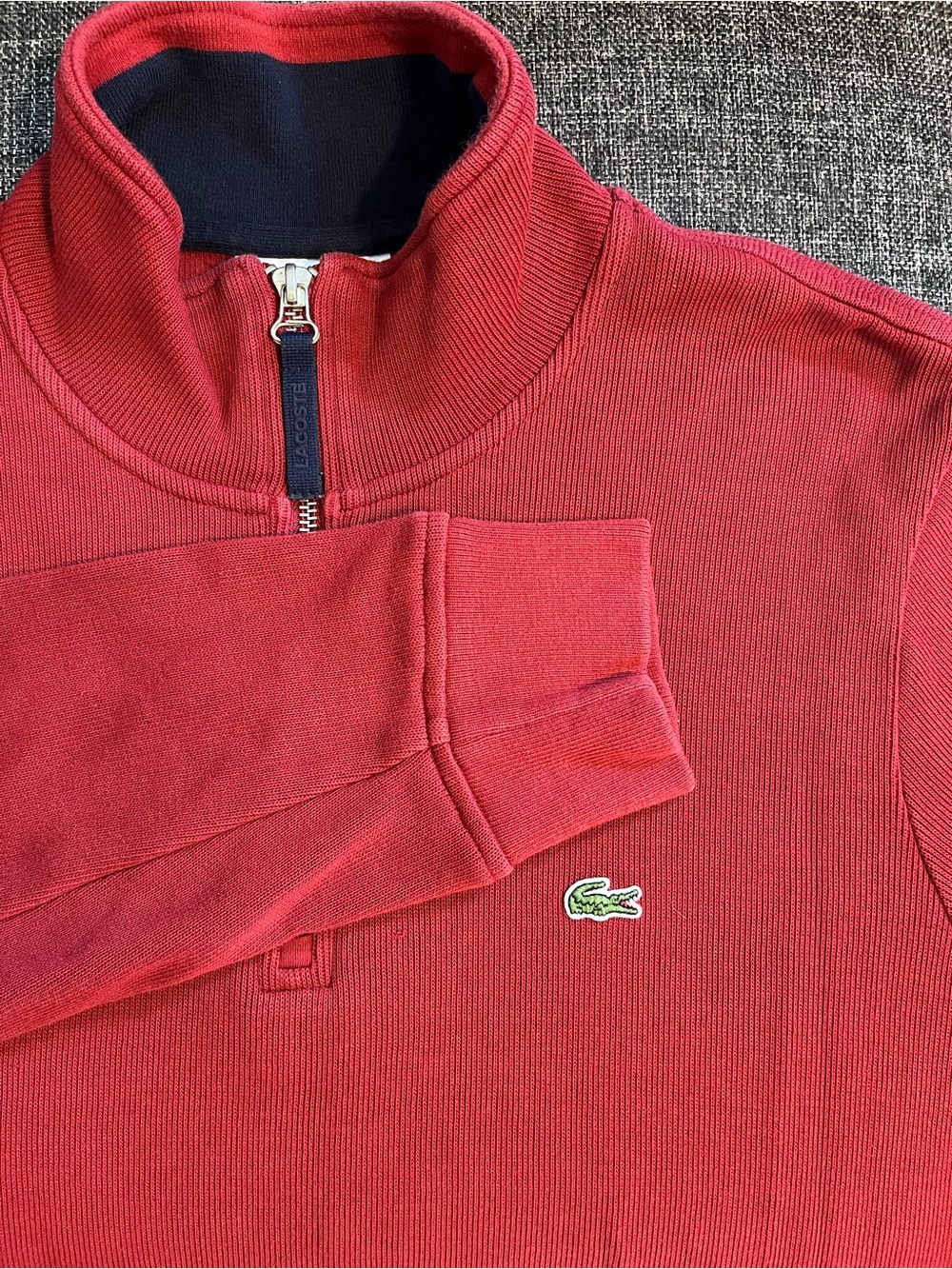 Lacoste 1/4 Zip • Red